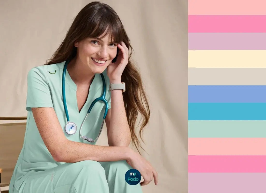 Tendances couleurs et styles des blouses médicales - Printemps/Eté 2026 My Podologie
