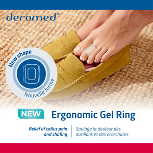 2 Anneaux de protection ergonomique pour orteils en gel - taille unique - Deramed® Fresco Podologia 