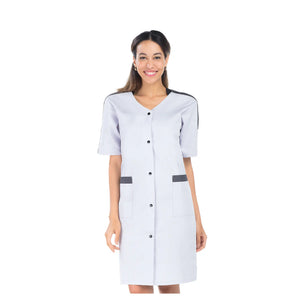 Aglaé - Blouse 7/8 - Manches courtes - Femme - 95 cm My Blouse  Sergé-Gris-Anthracite-T6-XXXL