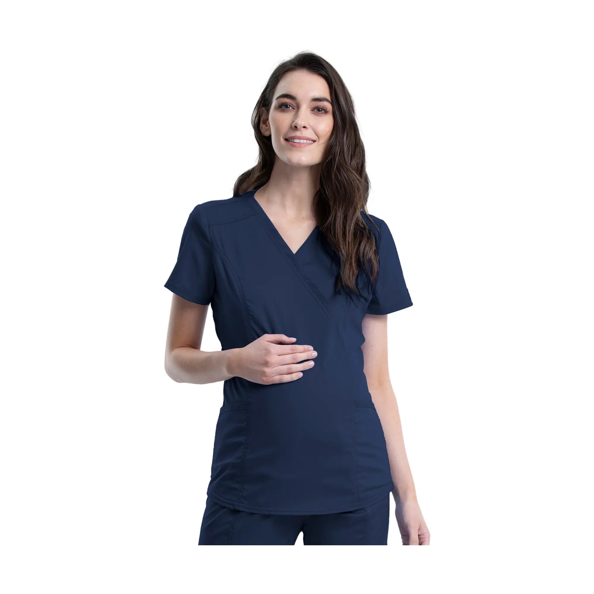 Ajaccio - Tunique maternité - Femme enceinte - Cache-cœur - Cherokee Cherokee Authentic Workwear  Bleu-Marine-3XL