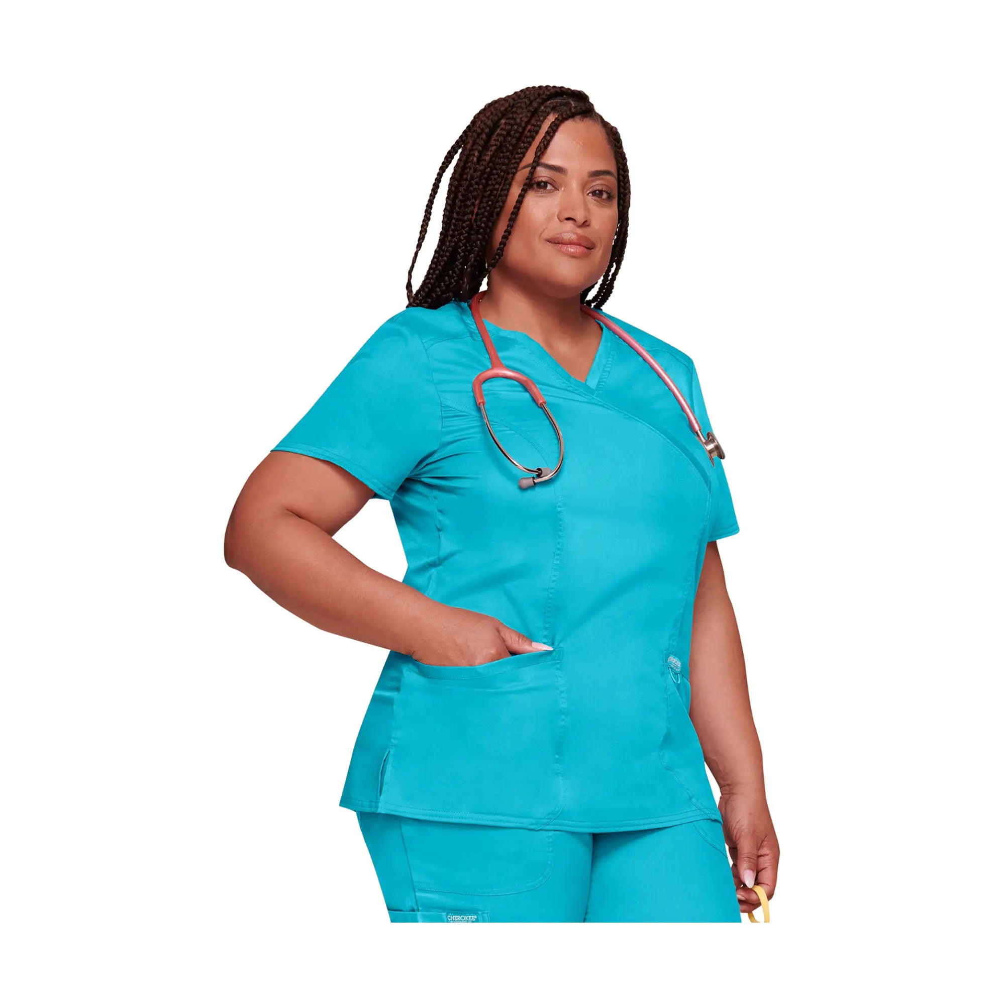 Béziers - Tunique cache-cœur col V - Femme - Cherokee - Couleur 1 Cherokee Authentic Workwear 