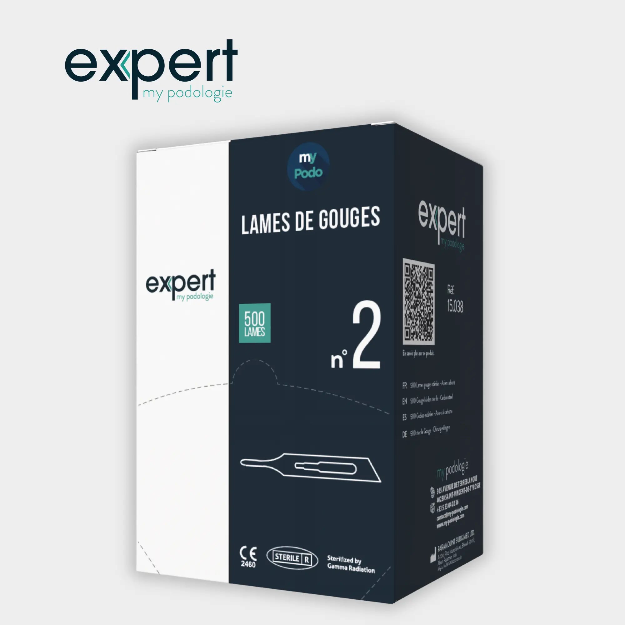 Boîte de 500 lames de gouges N°2 - Expert - My Podologie Expert 