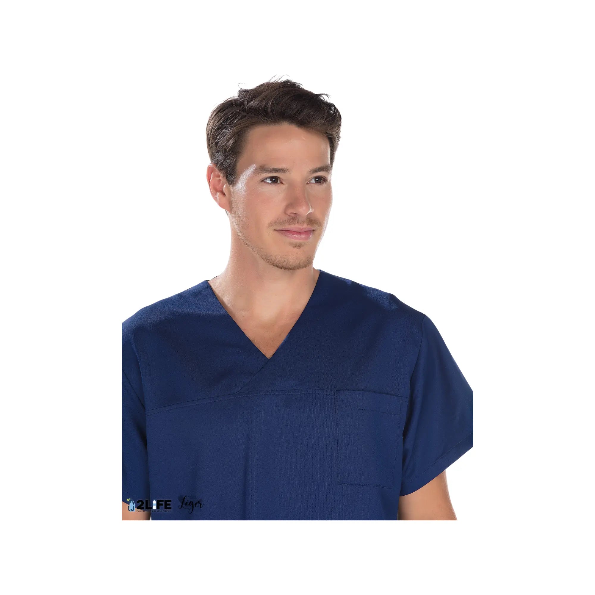 Dylan - Tunique Manches Courtes - Mixte - 75 cm My Blouse  Bleu-nuit-T00-XXS