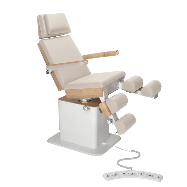 Fauteuil de pédicurie - MOON - Relevage électrique - Filaire - Ruck My Podologie  Naturel-3-moteurs-Chêne