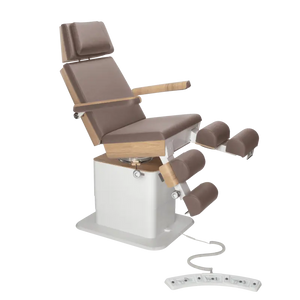 Fauteuil de pédicurie - MOON - Relevage électrique - Filaire - Ruck My Podologie  Muscade-3-moteurs-Chêne