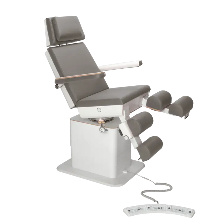 Fauteuil de pédicurie - MOON - Relevage électrique - Filaire - Ruck My Podologie  Pierre-3-moteurs-2-Blanc