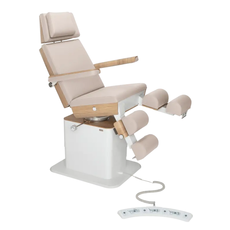 Fauteuil de pédicurie - MOON - Relevage électrique - Filaire - Ruck My Podologie  Naturel-3-moteurs-2-Chêne