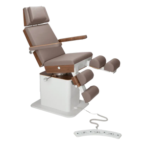 Fauteuil de pédicurie - MOON - Relevage électrique - Filaire - Ruck My Podologie  Muscade-3-moteurs-2-Noyer