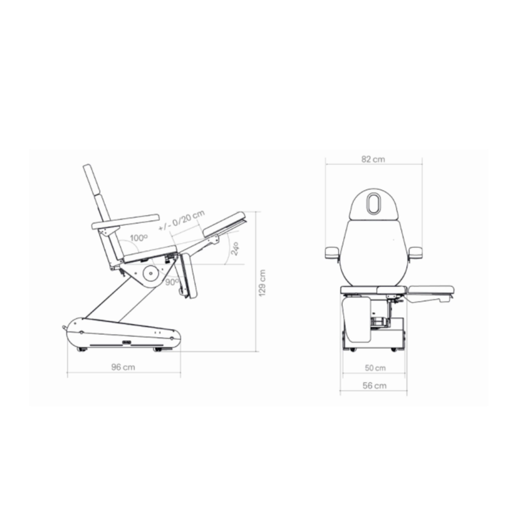 Fauteuil de pédicurie Électrique avec chauffage - 3 coloris - Swop P3 Up - Naggura Essential 