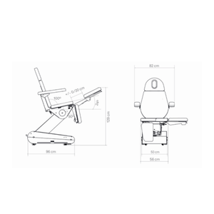 Fauteuil de pédicurie Électrique avec chauffage - 3 coloris - Swop P3 Up - Naggura Essential 