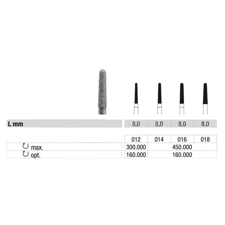 Fraise 856 Diamant - Lissage des callosités et des ongles