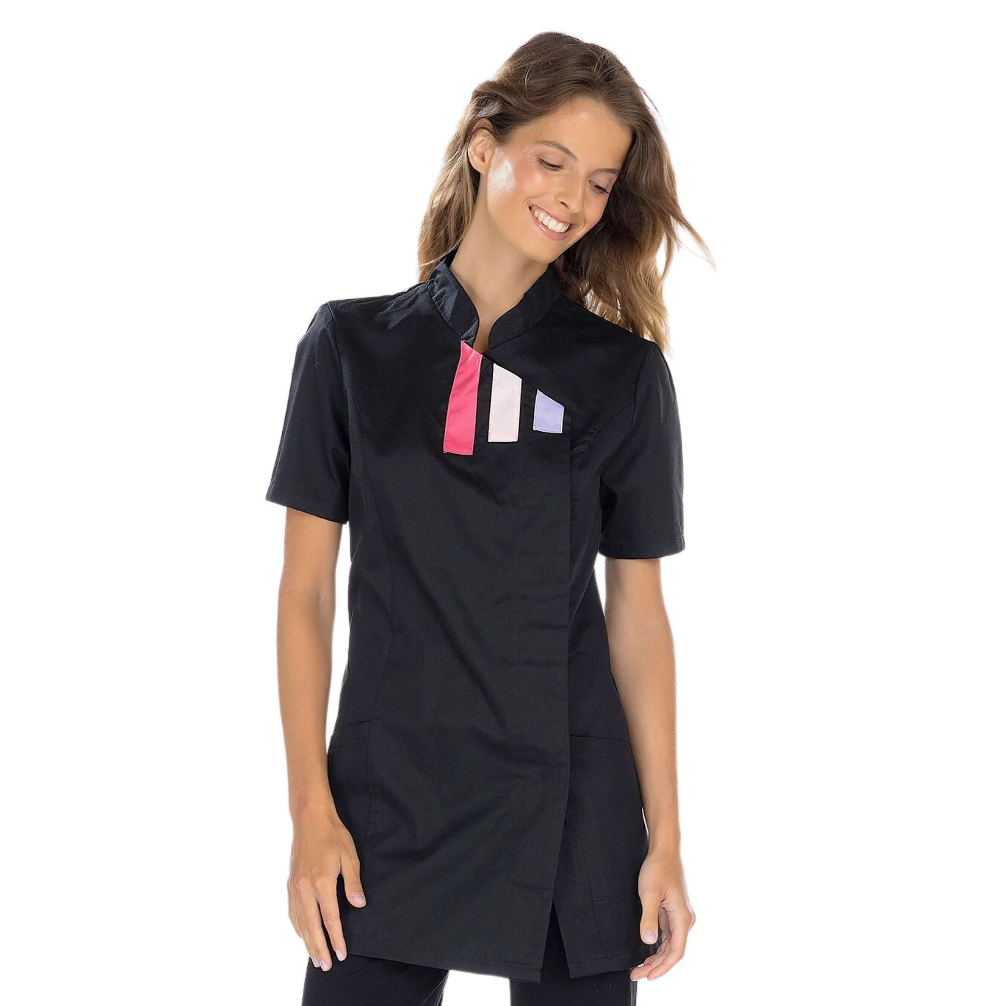 Inès - Blouse longue - Manches courtes - Femme - 105 cm 