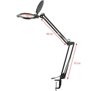 Moonlight 8013/6 LED articulated magnifying lamp for table - White or Black - Essential by My Podologie Activeshop 