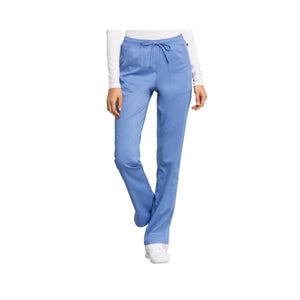 Le Mans - Pantalon droit taille moyenne avec cordon de serrage - Femme - Cherokee Cherokee Authentic Workwear  Bleu-Ciel-XXXL