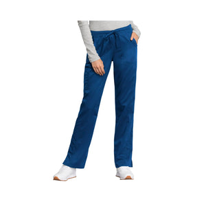 Le Mans - Pantalon droit taille moyenne avec cordon de serrage - Femme - Cherokee Cherokee Authentic Workwear  Bleu-Roi-XXXL