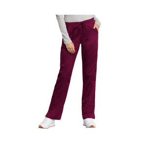 Le Mans - Pantalon droit taille moyenne avec cordon de serrage - Femme - Cherokee Cherokee Authentic Workwear  Bordeaux-XXXL