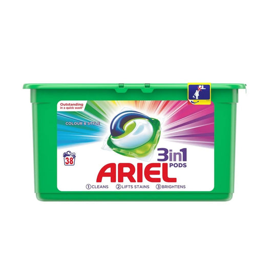 Detergent - Ariel Color & Style - 3 in 1 PODS - 38 washes - My Podologie