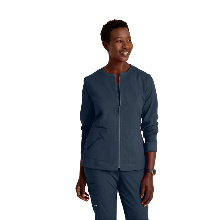 Millie - Veste médicale Zip - Femme - Grey’s Anatomy Stretch Grey’s Anatomy  Gris Anthracite / XL