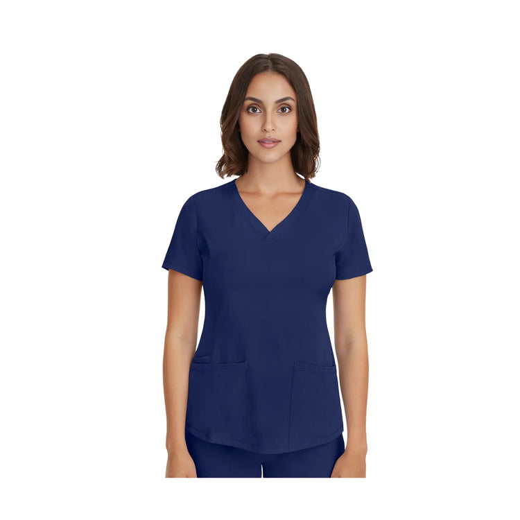 Monique - Tunique médicale - Col V - Femme - Healing Hands - 1 Healing Hands  Bleu Marine / 3XL