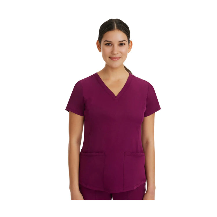 Monique - Tunique médicale - Col V - Femme - Healing Hands - 2 Healing Hands  Bordeaux / 3XL