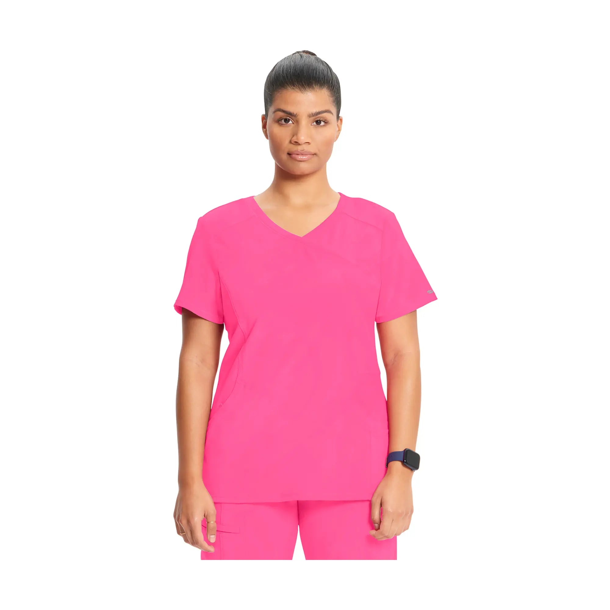 Ondres - Tunique médicale - Cache-coeur - 66 cm - Femme -  Cherokee - Couleur 1 Cherokee Medical Uniforms  Rose-Carmin-3XL