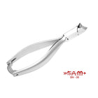 Nail nippers - Stainless steel - Satin finish - Concave cut - 14 cm - Sam