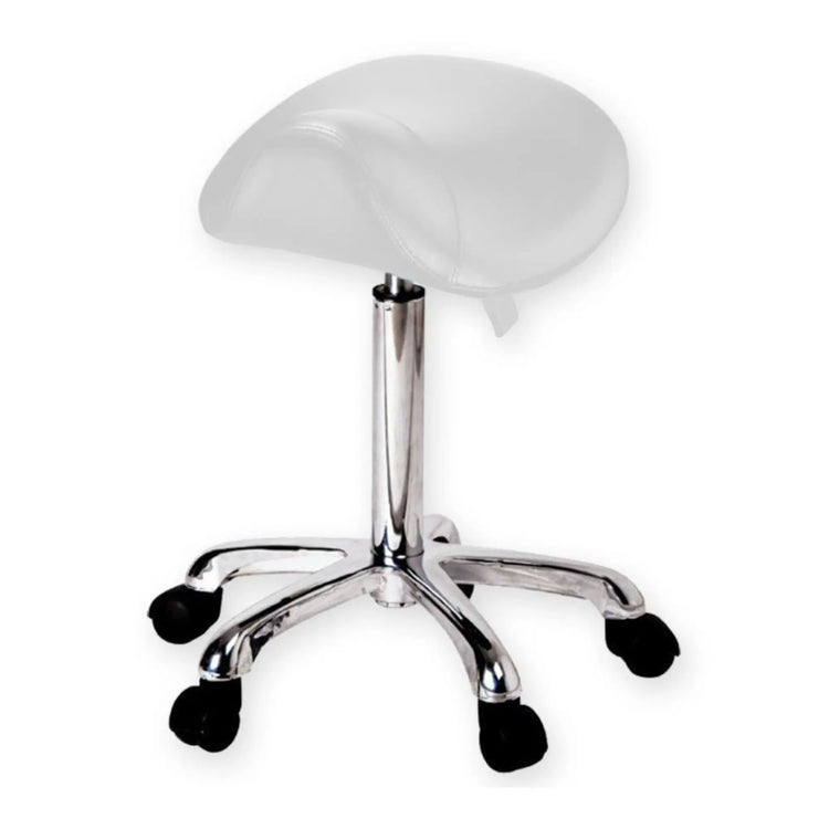 Tabouret ergonomique ERGO - Forme selle - 3 couleurs My Podologie  Blanc