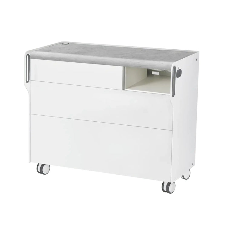 Unité de Podologie "Room Move" - Taille L - Ruck Ruck  Béton-2-compartiment-micromoteur-à-droite-Cercle-X