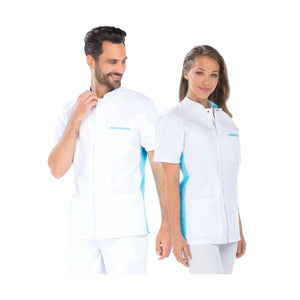 Victor - Tunique Manches Courtes - Mixte - 76 cm My Blouse  Sergé-Blanc-Atoll-T6-XXXL