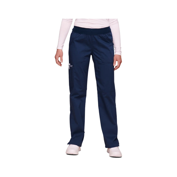 Villeurbanne - Pantalon droit taille mi-haute - Femme - Cherokee Cherokee Authentic Workwear  Bleu-Marine-3XL